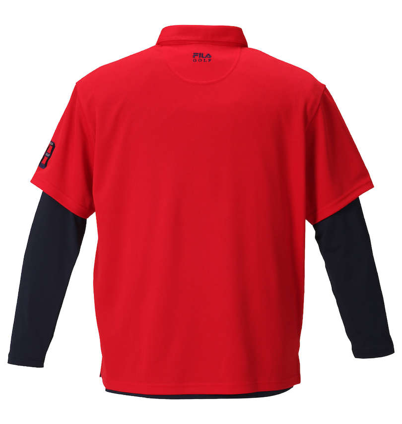 大きいサイズ メンズ FILA GOLF (フィラゴルフ) 半袖シャツ+インナーセット バックスタイル