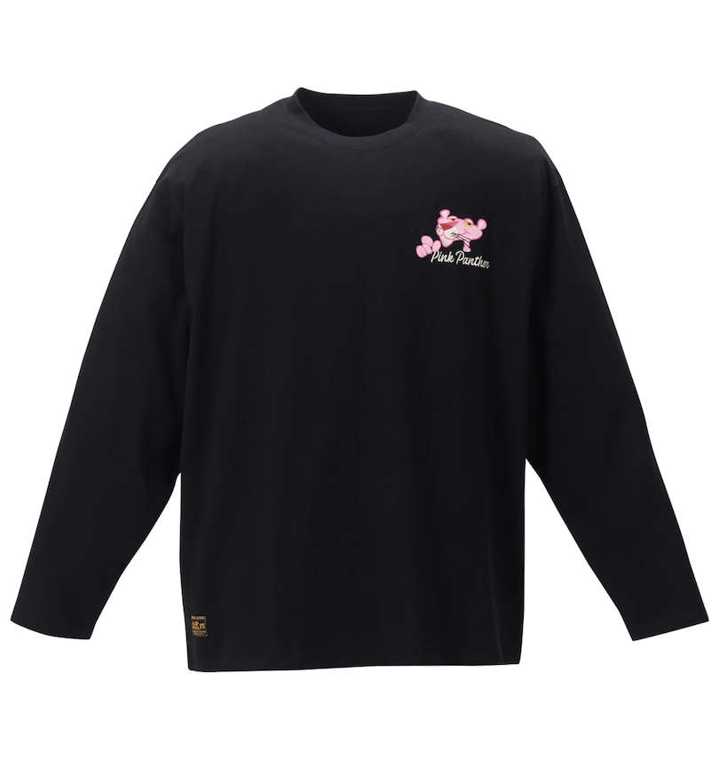 大きいサイズ メンズ PINK PANTHER×FLAGSTAFF (フラッグスタッフ) ピンクパンサー長袖Tシャツ フロントスタイル