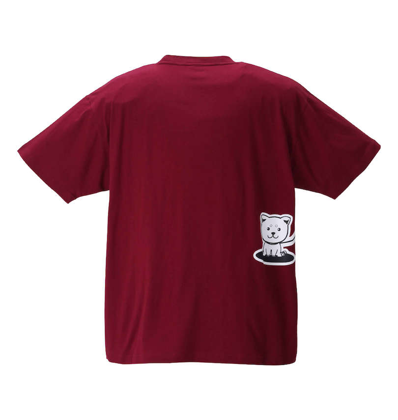 大きいサイズ メンズ 黒柴印和んこ堂 (クロシバジルシワンコドウ) 天竺半袖Tシャツ バックスタイル