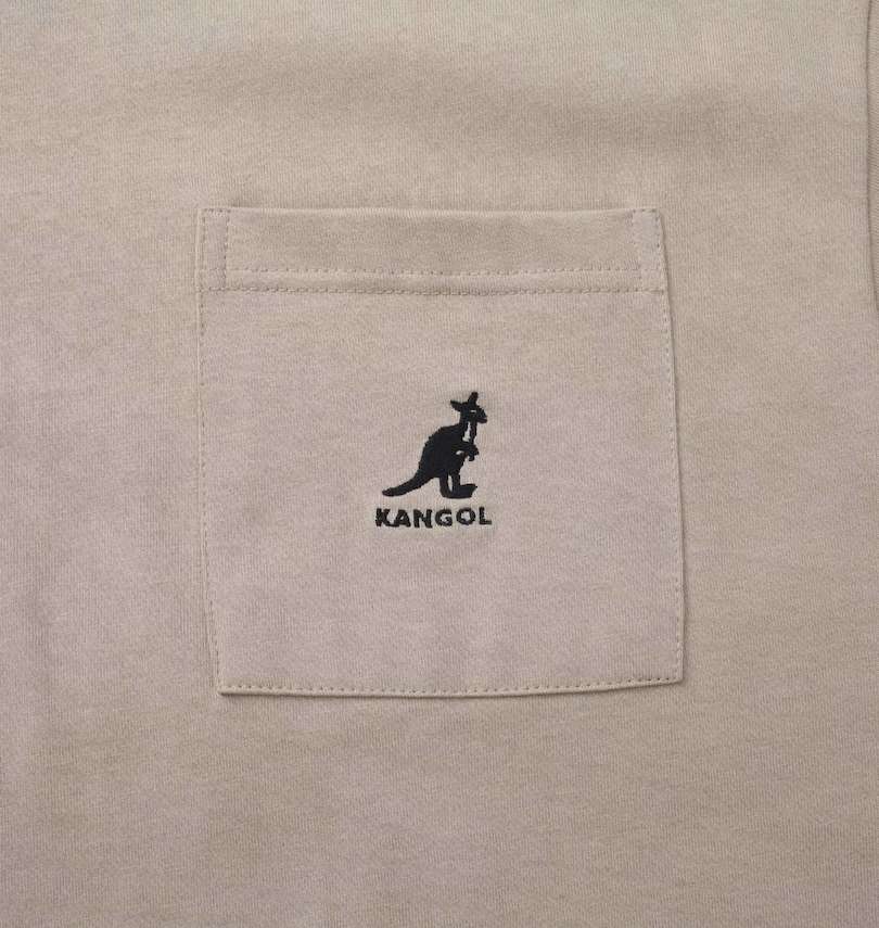 大きいサイズ メンズ KANGOL (カンゴール) 胸ポケット付ロゴプリント半袖Tシャツ 胸ポケット