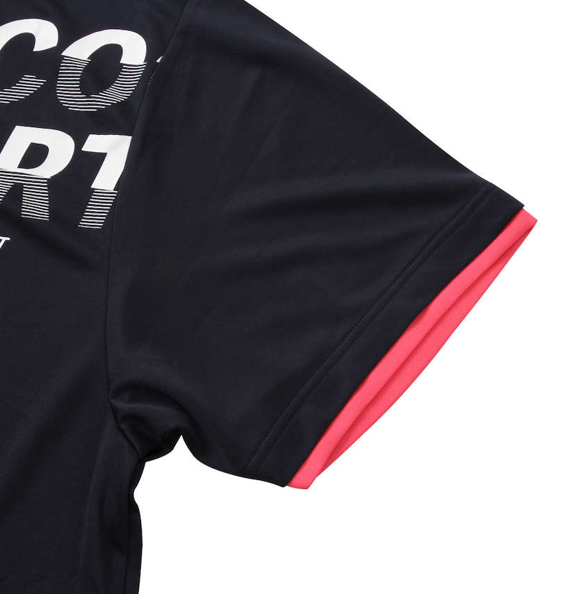 大きいサイズ メンズ LE COQ SPORTIF (ルコックスポルティフ) ドライピンメッシュ半袖ポロシャツ 袖フェイクレイヤード