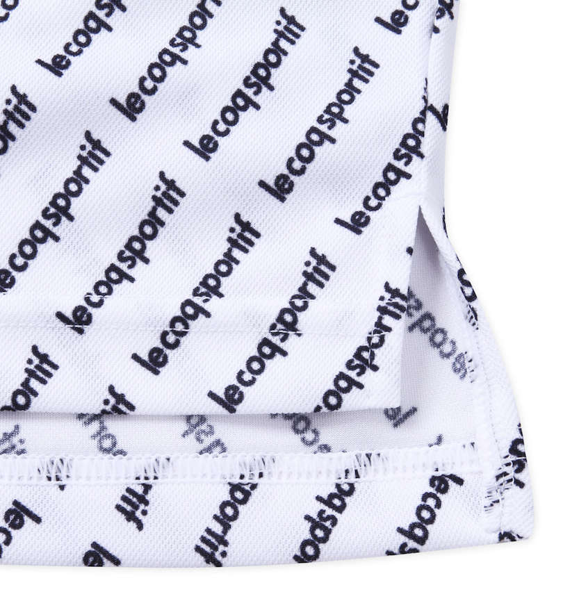 大きいサイズ メンズ LE COQ SPORTIF GOLF (ルコックスポルティフ　ゴルフ) ロゴ柄プリント半袖シャツ 裾段違いサイドスリット