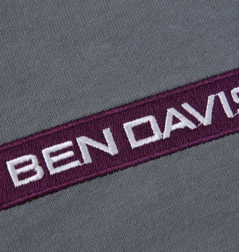 大きいサイズ メンズ BEN DAVIS (ベン デイビス) BOX刺繍半袖Tシャツ 刺繍拡大