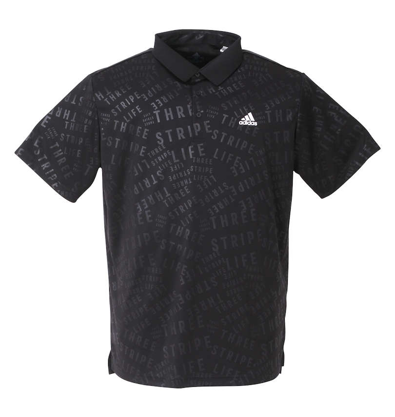 大きいサイズ メンズ adidas golf (アディダスゴルフ) エンボスパターン半袖シャツ+ハイネック長袖Tシャツ 半袖シャツ