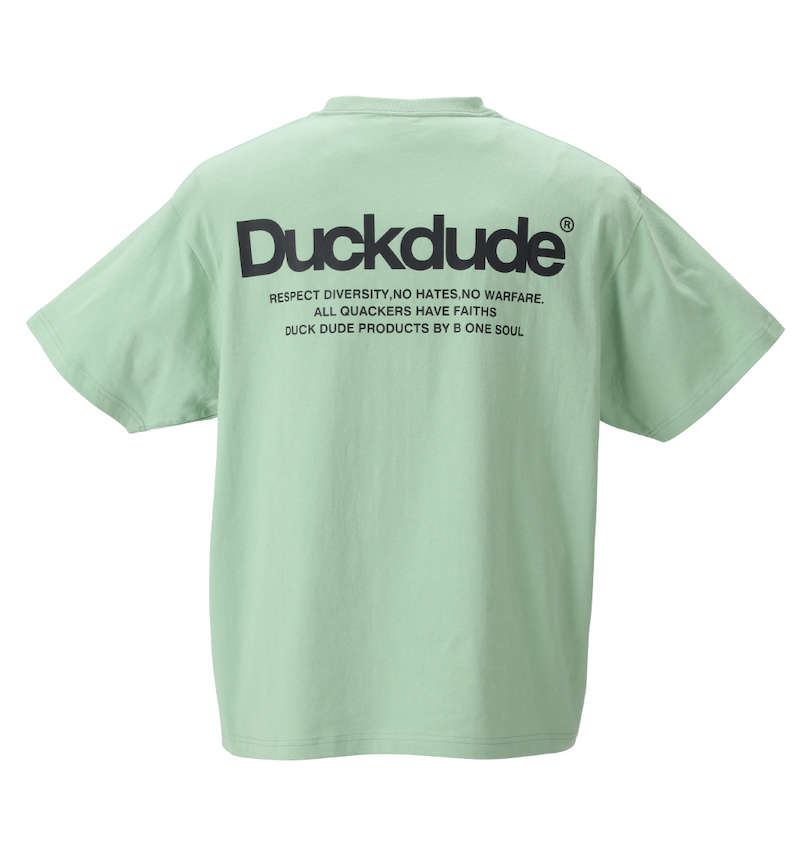 大きいサイズ メンズ b-one-soul (ビーワンソウル) DUCK DUDEメルトグラフィティー半袖Tシャツ バックスタイル