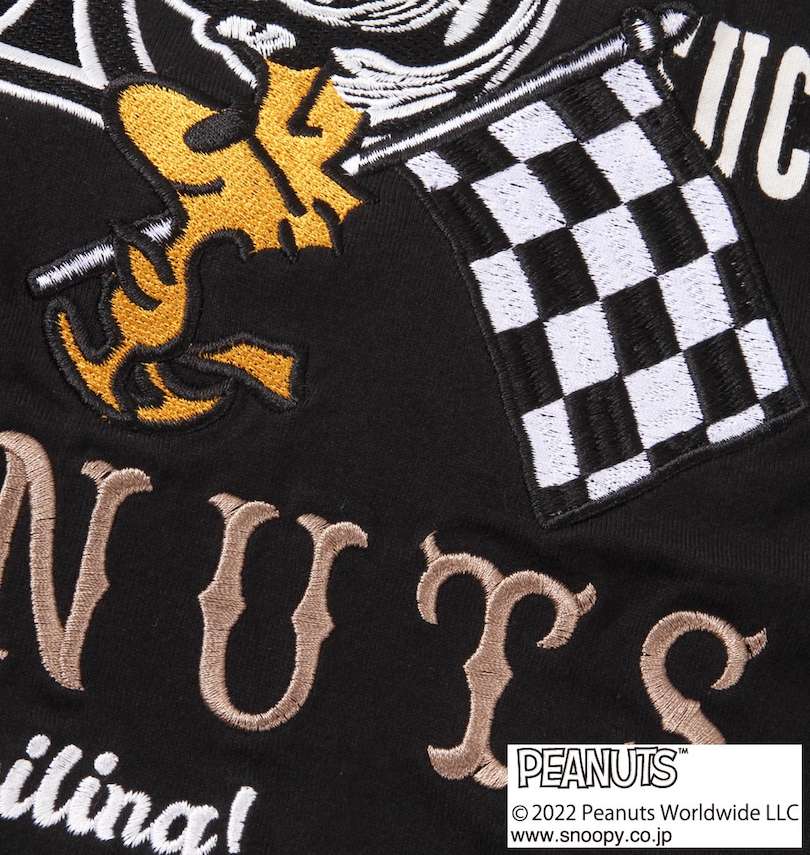 大きいサイズ メンズ FLAGSTAFF×PEANUTS (フラッグスタッフ) スヌーピーコラボ半袖ポロシャツ
                        刺繍拡大