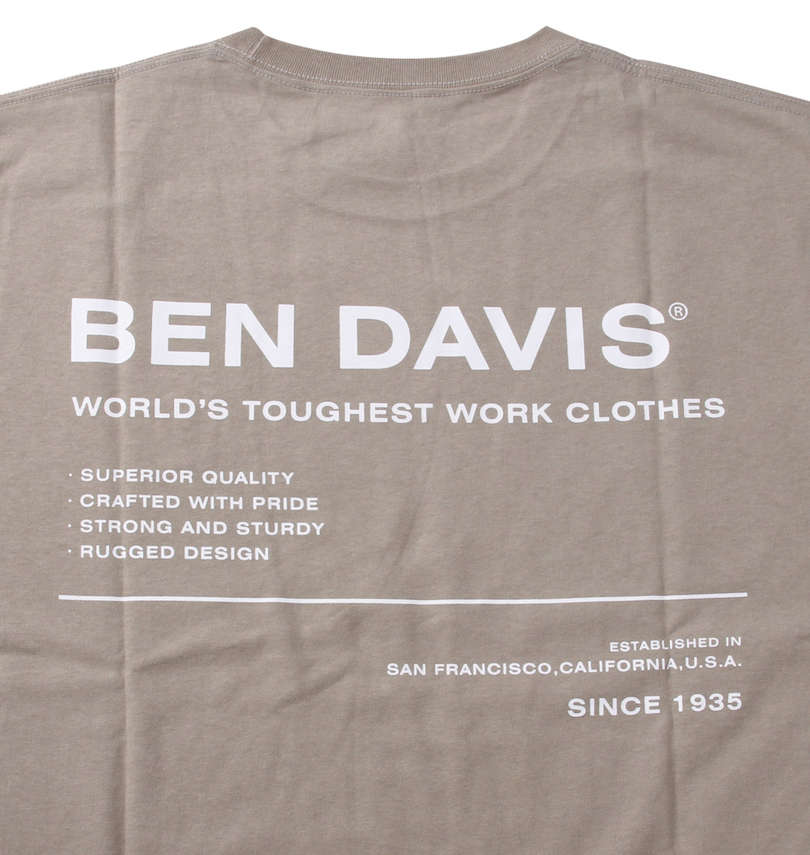 大きいサイズ メンズ BEN DAVIS (ベン デイビス) ミニゴリ刺繍半袖Tシャツ 