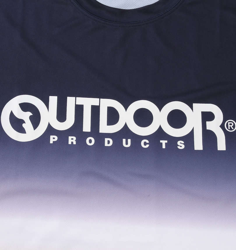 大きいサイズ メンズ OUTDOOR PRODUCTS (アウトドア プロダクツ) DRYメッシュグラデーション半袖Tシャツ フロントプリント