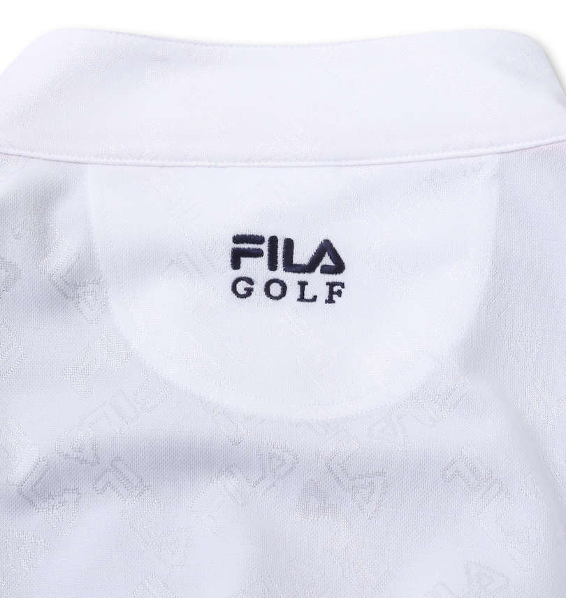 大きいサイズ メンズ FILA GOLF (フィラゴルフ) ジャガード半袖シャツ+インナーセット バック刺繡