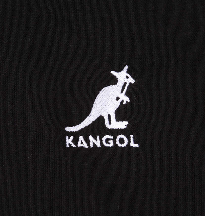 大きいサイズ メンズ KANGOL (カンゴール) 裏毛プルパーカー 刺繍拡大