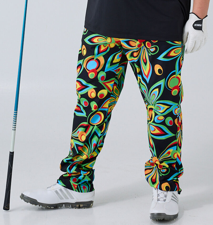 大きいサイズ メンズ LOUDMOUTH (ラウドマウス) ストレッチツイル柄ロングパンツ
                        身長：176.5cm/ウエスト：115cm/着用サイズ：100