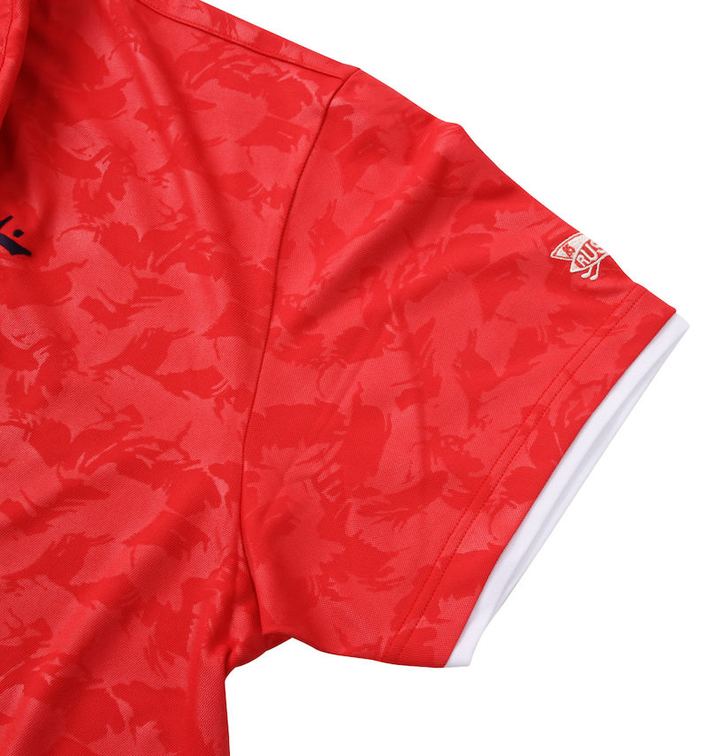 大きいサイズ メンズ RUSTY GOLF (ラスティゴルフ) カモフラエンボス半袖ポロシャツ 袖フェイクレイヤード