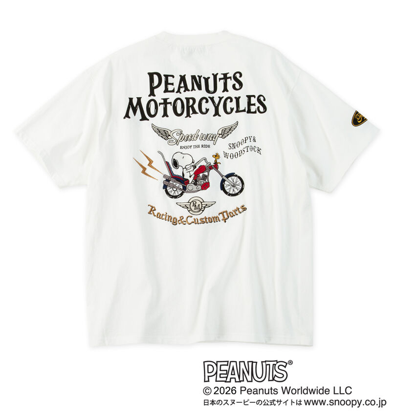 大きいサイズ メンズ FLAGSTAFF×PEANUTS (フラッグスタッフ) スヌーピーコラボ半袖Tシャツ
                        バックスタイル