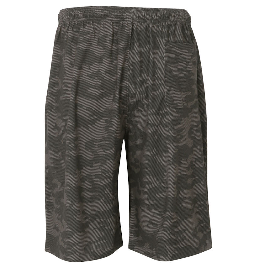 大きいサイズ メンズ COLLINS (コリンズ) カモフラ柄半袖フルジップパーカー+ハーフパンツ
                        バックスタイル