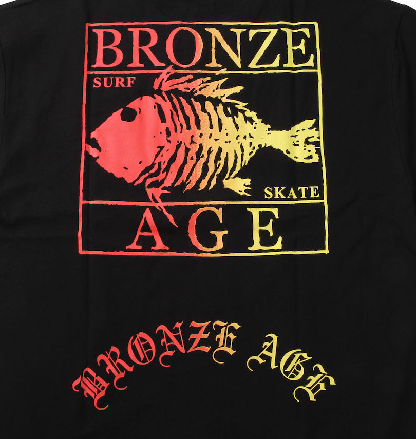 大きいサイズ メンズ BRONZE AGE (ブロンズエイジ) 刺繍&プリント半袖Tシャツ 