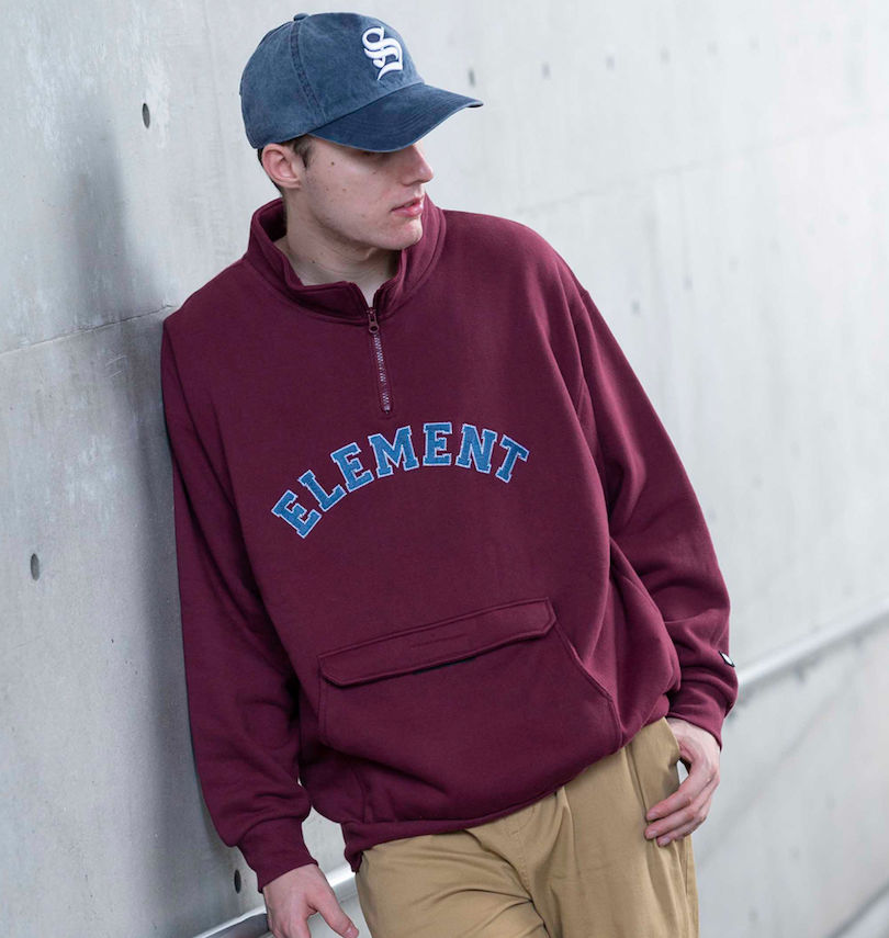 大きいサイズ メンズ ELEMENT (エレメント) UNIVハーフジップスウェット
                        