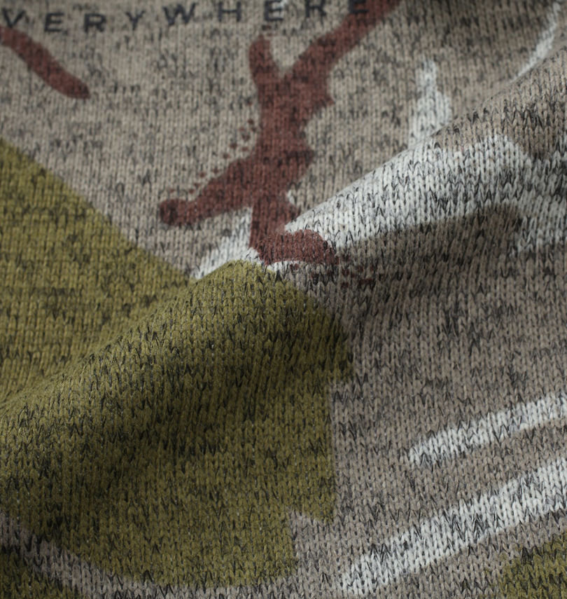 大きいサイズ メンズ RUSTY (ラスティ) カモフラニットフリースプルパーカー
                        生地拡大