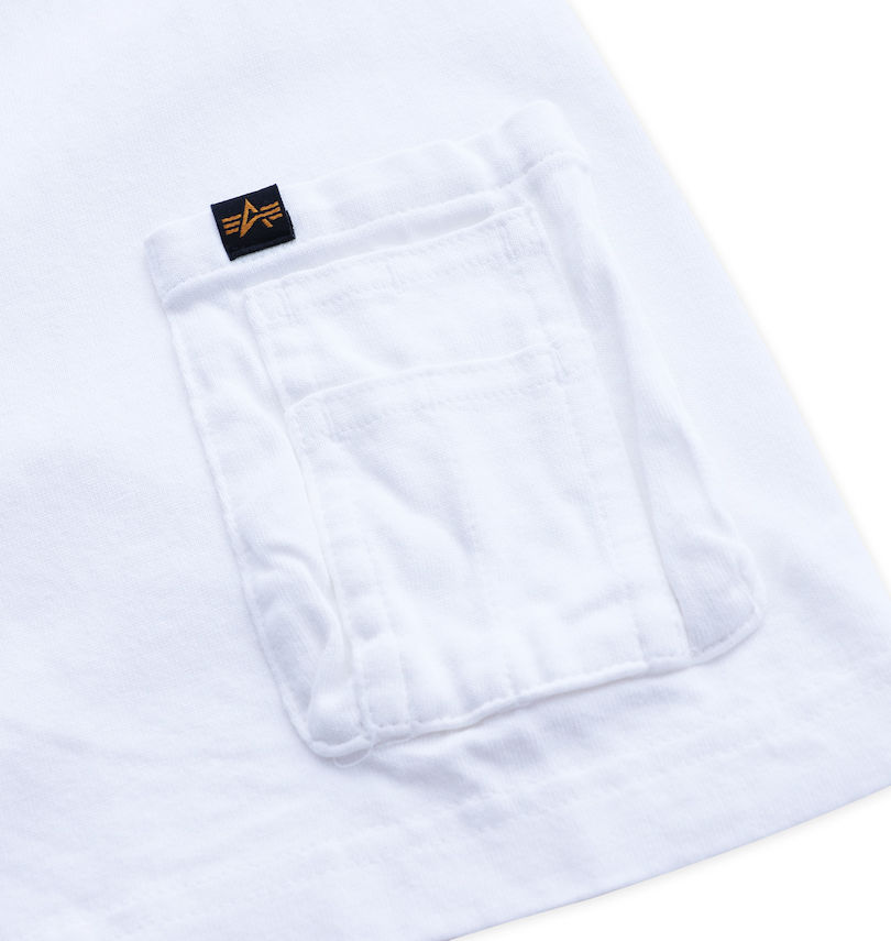 大きいサイズ メンズ ALPHA INDUSTRIES (アルファ インダストリーズ) REFRECTIVEプリント半袖Tシャツ 袖のポケット