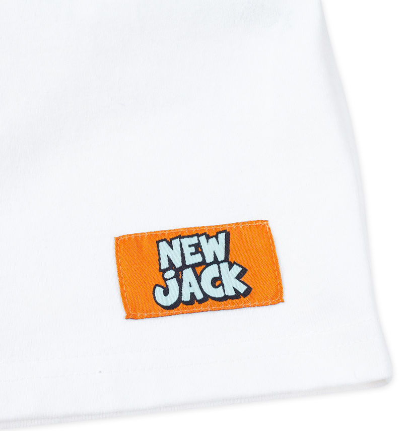 大きいサイズ メンズ ATC×NEW JACK (エーティーシー×ニュージャック) スケートボード柄天竺半袖Tシャツ 裾ピスネーム