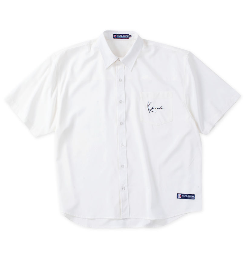 大きいサイズ メンズ KARL KANI (カール カナイ) ツイル半袖シャツ
                        