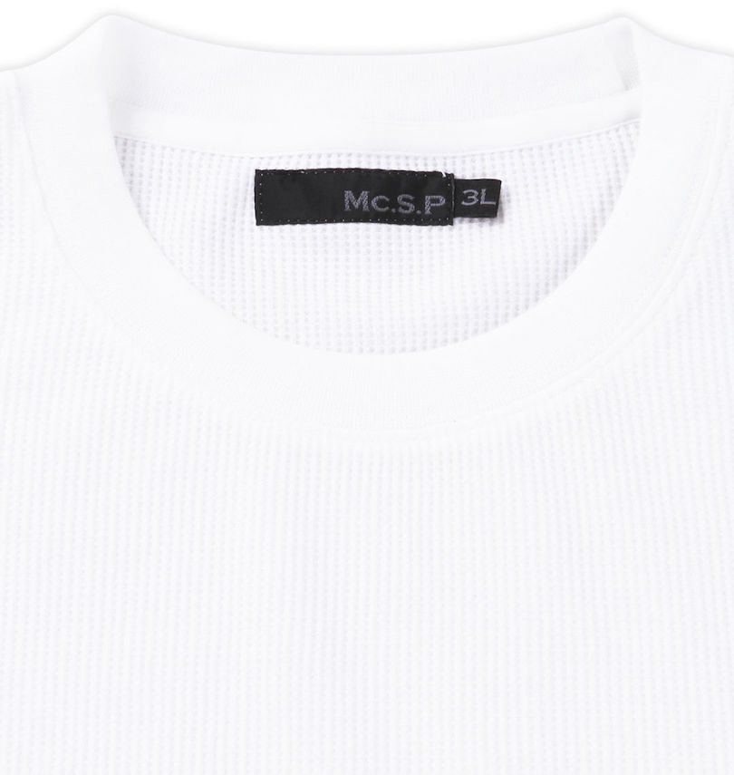 大きいサイズ メンズ Mc.S.P (エムシーエスピー) ワッフルクルーネック長袖Tシャツ 