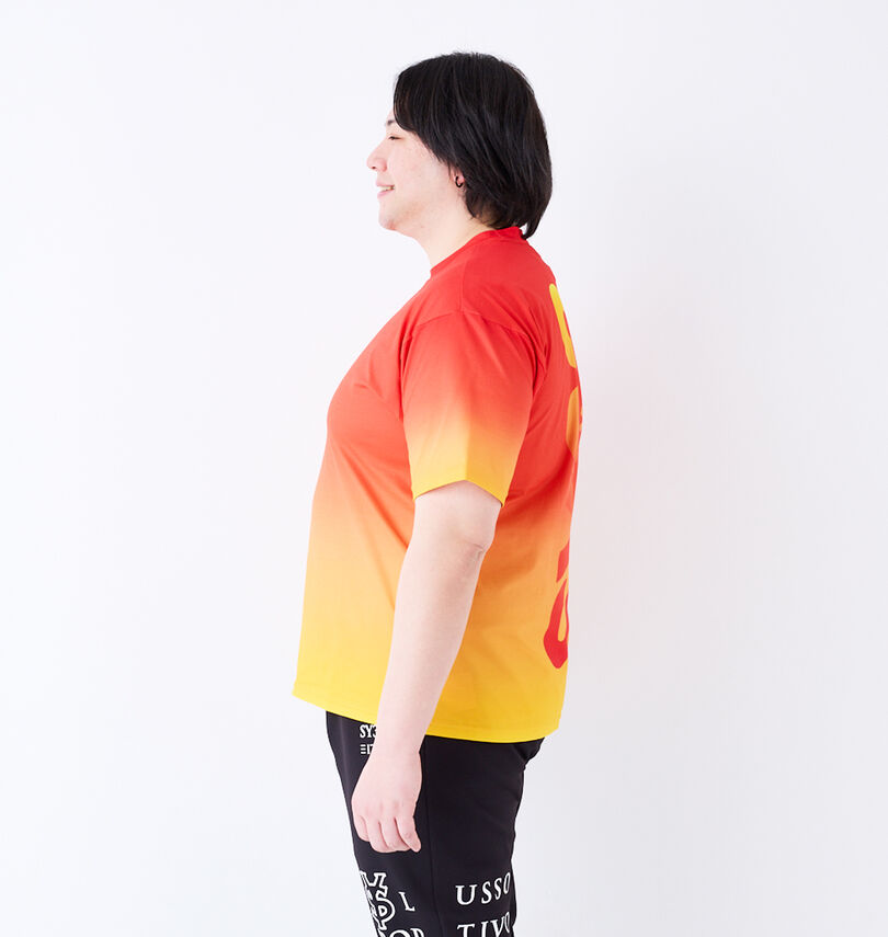 大きいサイズ メンズ SY32 by SWEET YEARS (エスワイサーティトゥバイスィートイヤーズ) グラデーションビッグロゴ半袖Tシャツ
