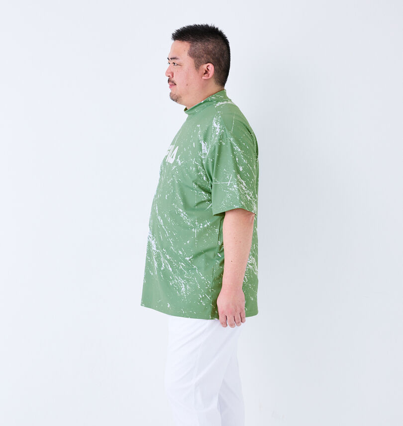 大きいサイズ メンズ FILA GOLF (フィラゴルフ) モックネック柄半袖シャツ
                        