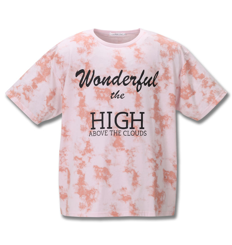 大きいサイズ メンズ launching pad (ランチングパッド) 総柄プリント半袖Tシャツ
                        