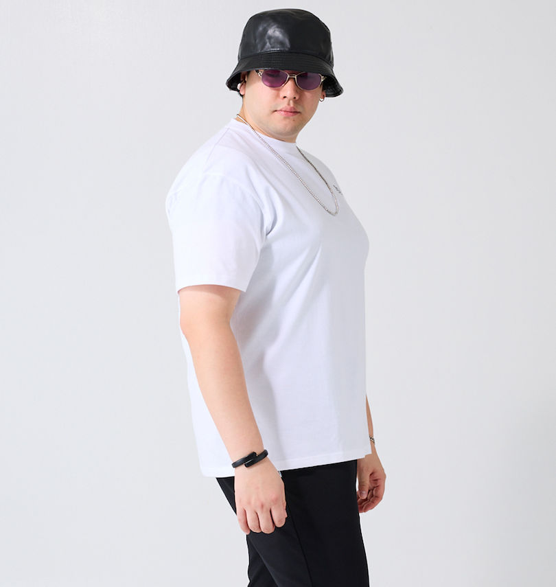 大きいサイズ メンズ SY32 by SWEET YEARS (エスワイサーティトゥバイスィートイヤーズ) バックスラッシュビッグロゴ半袖Tシャツ 