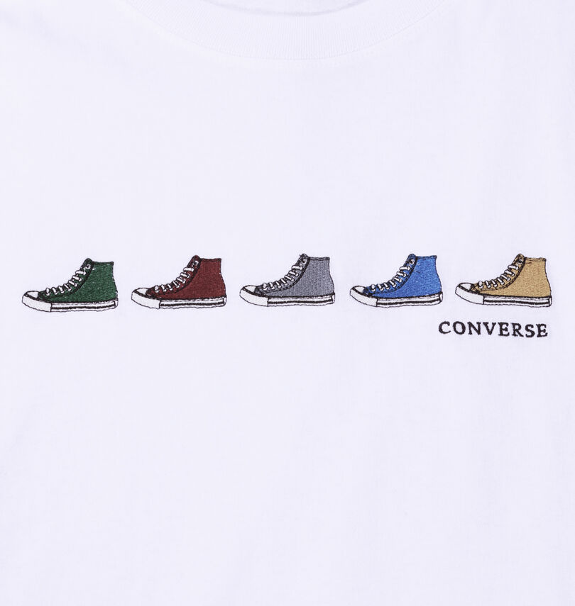 大きいサイズ メンズ CONVERSE (コンバース) 5シューズ刺繍長袖Tシャツ
                        刺繍