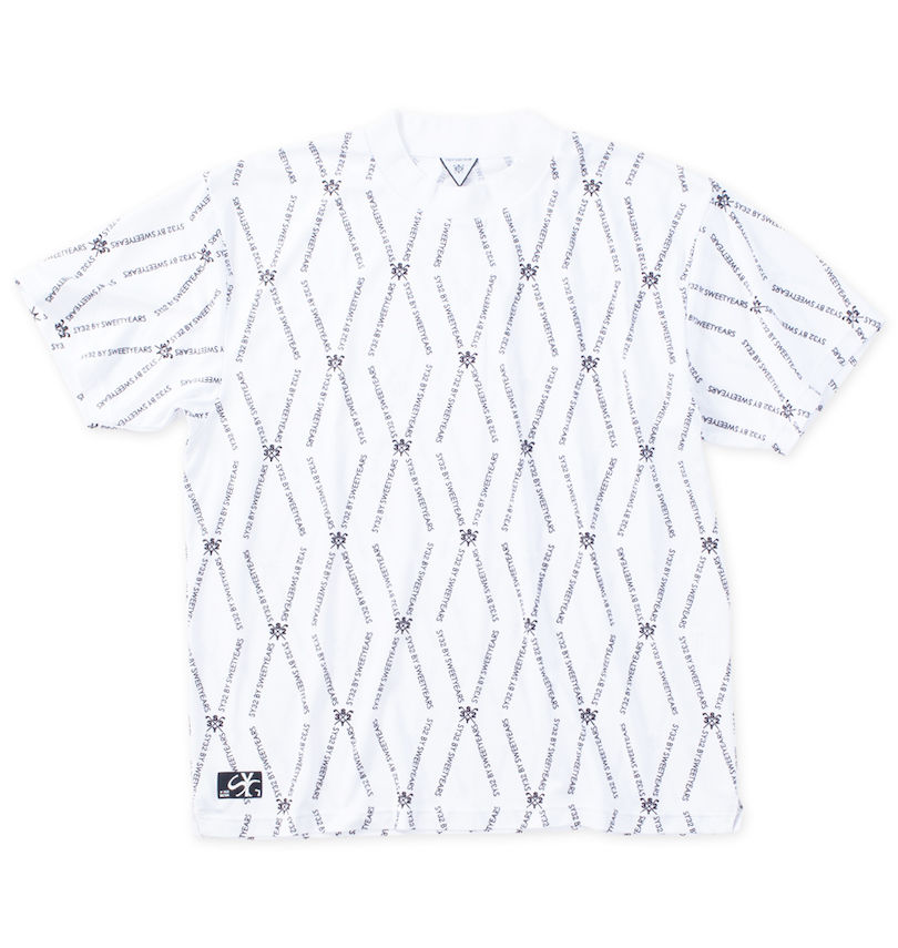 大きいサイズ メンズ SY32 by SWEET YEARS (エスワイサーティトゥバイスィートイヤーズゴルフ) メッシュQDライトグラフィックモックネック半袖シャツ
                        