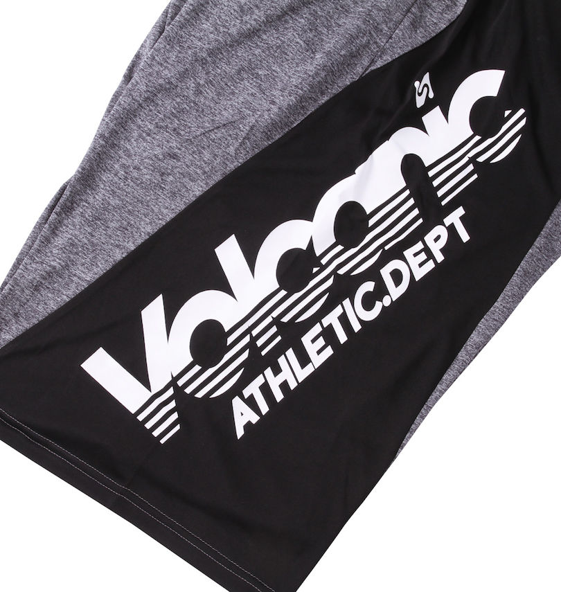 大きいサイズ メンズ VOLCANIC (ヴォルケニック) カチオン天竺切替半袖Tシャツ+ハーフパンツ パンツ左サイドプリント