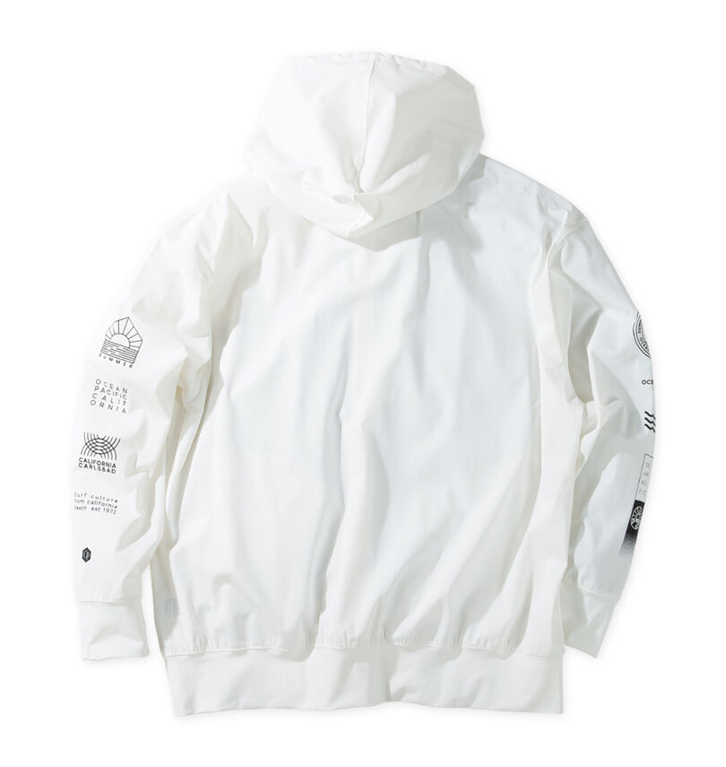 大きいサイズ メンズ OCEAN PACIFIC (オーシャンパシフィック) 接触冷感ストレッチUV長袖フルジップパーカー
                        バックスタイル