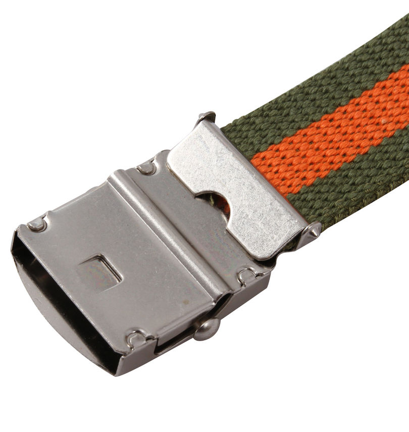 大きいサイズ メンズ ライン入りGIベルト バックル裏側