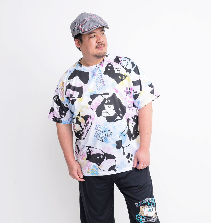 大きいサイズ メンズ NECOBUCHI-SAN (ネコブチサン) DRYハニカムメッシュ昇華総柄半袖Tシャツ
身長:176.5cm/バスト:118cm/着用サイズ:3L