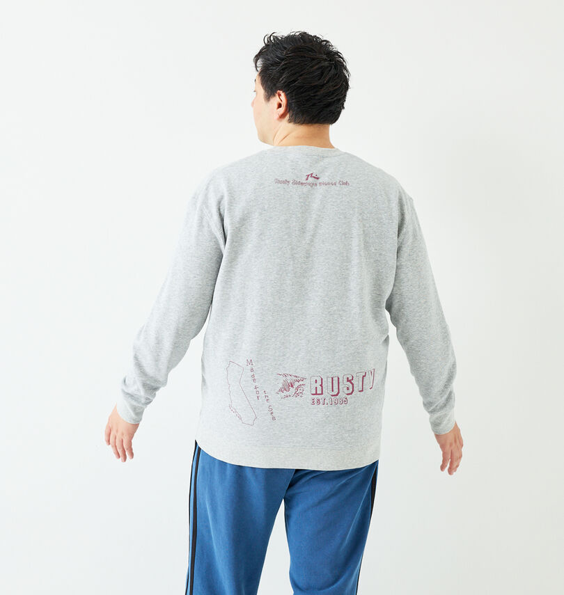 大きいサイズ メンズ RUSTY (ラスティ) 裏毛クルースウェット
