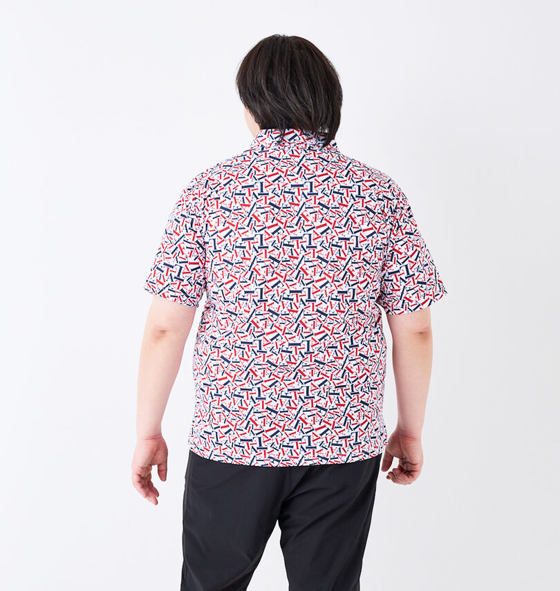 大きいサイズ メンズ FILA GOLF (フィラゴルフ) 遮熱バーチカルメッシュタイポプリント半袖シャツ
                        