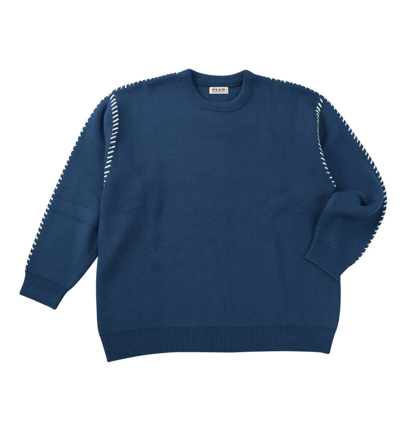 大きいサイズ メンズ PLES (プレス) 7Gダブルジャガードクルーネックセーター
                        