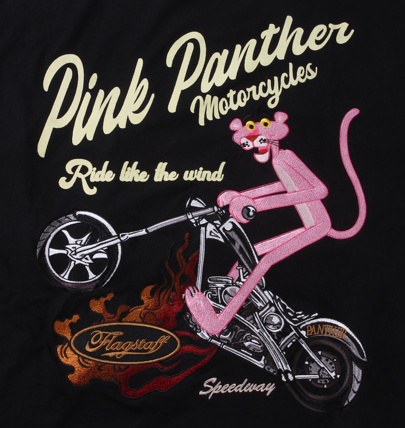 大きいサイズ メンズ PINK PANTHER×FLAGSTAFF (フラッグスタッフ) ピンクパンサー半袖Tシャツ バックプリント・刺繍