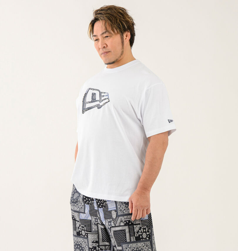 大きいサイズ メンズ NEW ERA (ニューエラ) オリジナルペイズリーフラッグ半袖Tシャツ
                        