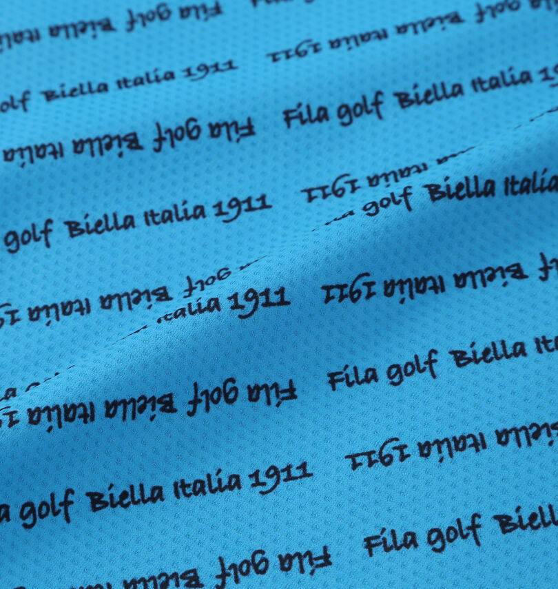 大きいサイズ メンズ FILA GOLF (フィラゴルフ) ECOディンブルメッシュロゴプリント半袖シャツ
                        生地拡大