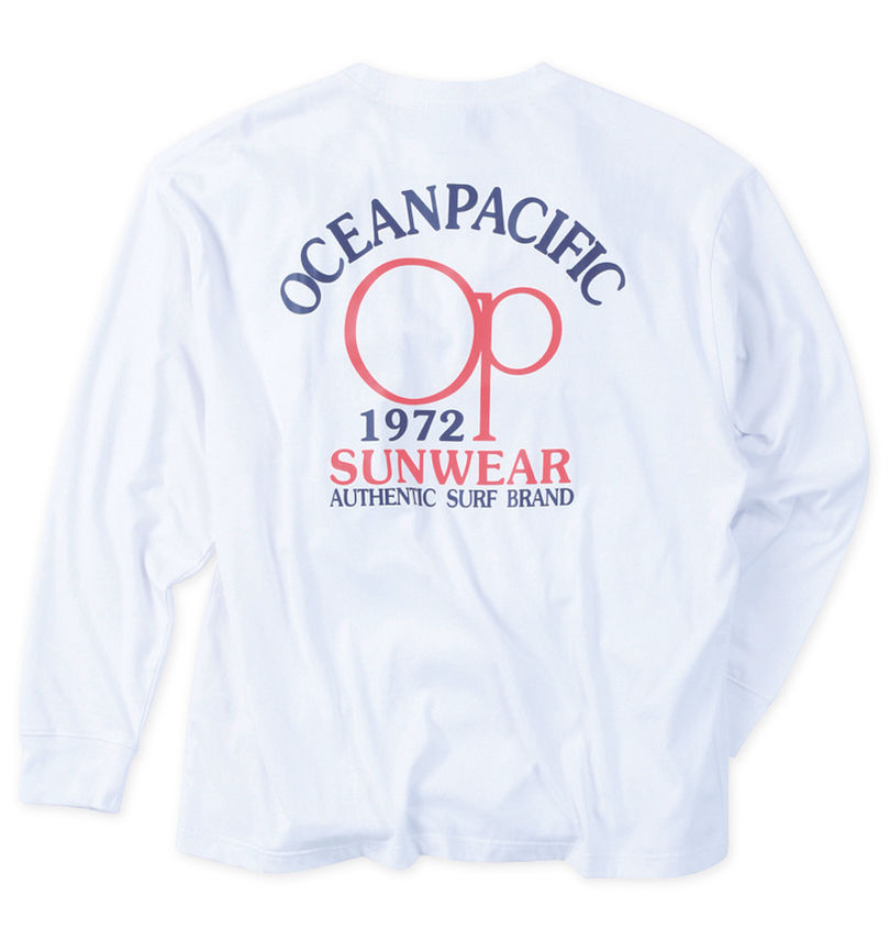大きいサイズ メンズ OCEAN PACIFIC (オーシャンパシフィック) 天竺長袖Tシャツ バックスタイル