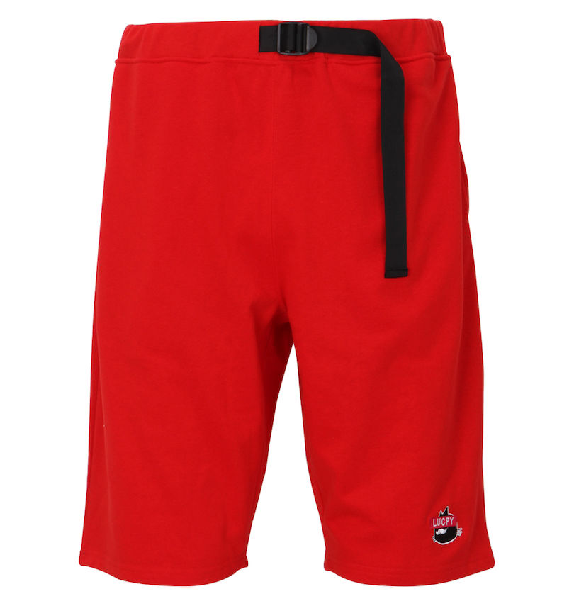 大きいサイズ メンズ LUCPY (ラクピー) 半袖Tシャツ+ミニ裏毛ハーフパンツ