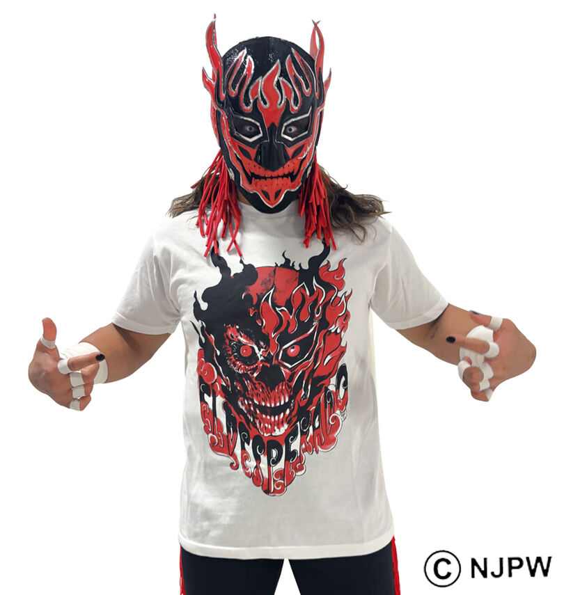 大きいサイズ メンズ 新日本プロレス (シンニホンプロレス) エル・デスペラード×桃桃子コラボ半袖Tシャツ
                        