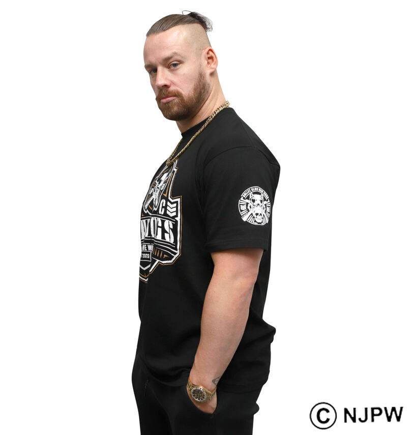 大きいサイズ メンズ 新日本プロレス (シンニホンプロレス) BULLET CLUB WAR DOGS「WE RUN THE WORLD」半袖Tシャツ