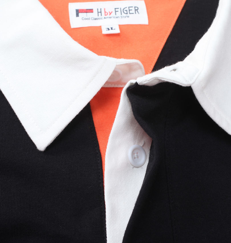 大きいサイズ メンズ H by FIGER (エイチバイフィガー) 切替長袖ラガーシャツ
                        比翼仕立て