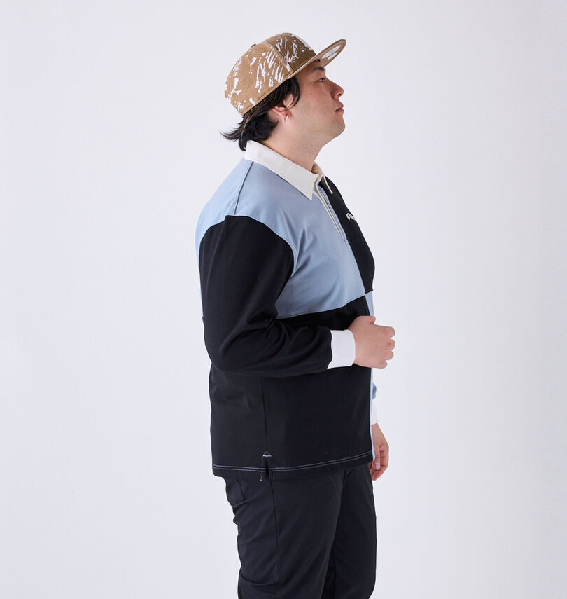 大きいサイズ メンズ NEW ERA®GOLF (ニューエラ®ゴルフ) ラガーブロック長袖シャツ