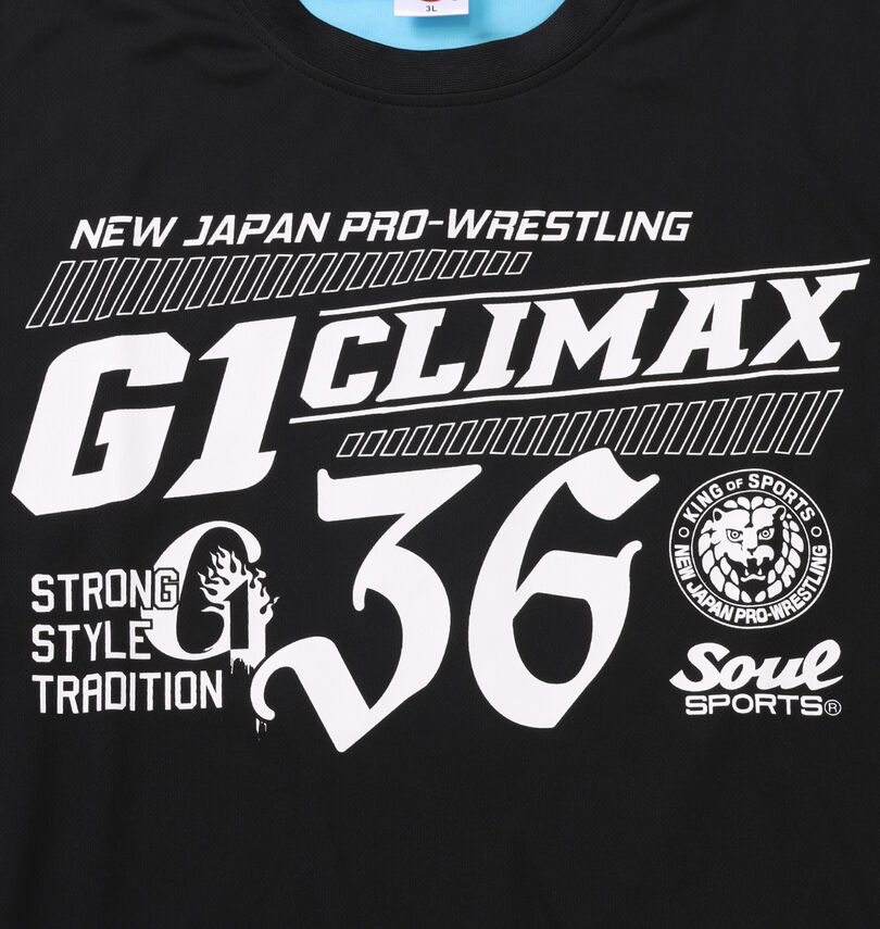 大きいサイズ メンズ SOUL SPORTS×新日本プロレス (ソウル×シンニホンプロレス) G1 CLIMAX36大会半袖Tシャツ
                        フロントプリント