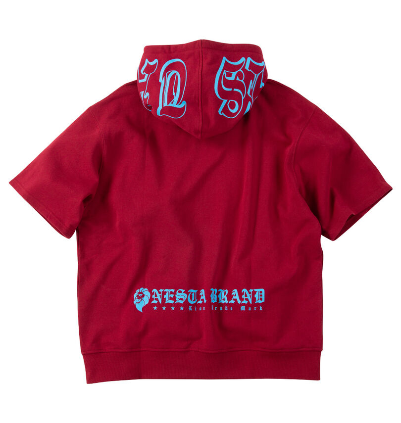 大きいサイズ メンズ NESTA BRAND (ネスタブランド) 半袖フルジップパーカー
                        バックスタイル