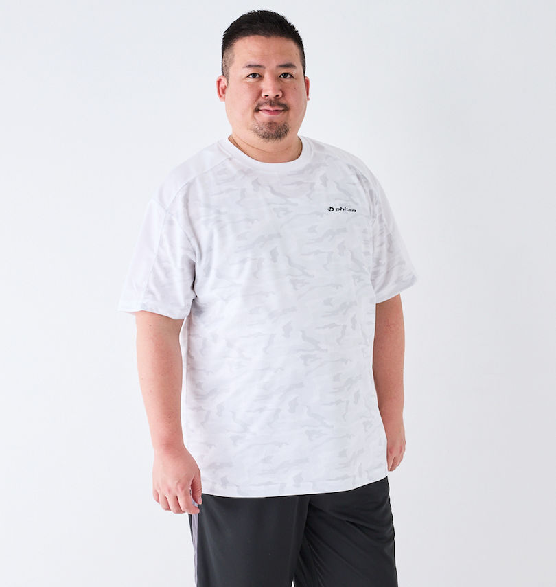 大きいサイズ メンズ Phiten (ファイテン) DRYメッシュ半袖Tシャツ
                        身長：176.5cm/バスト：118cm/着用サイズ：3L